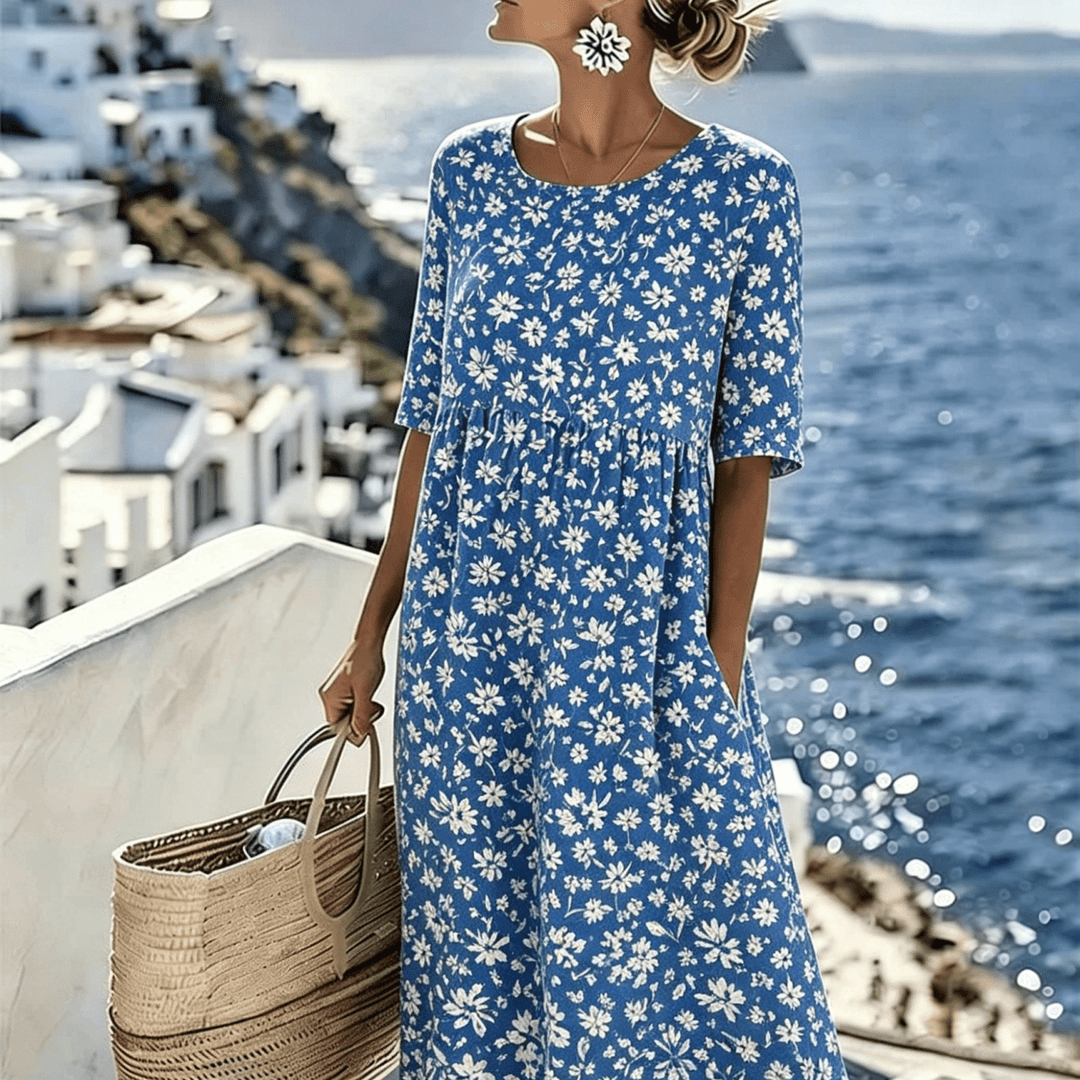 Grace™ - Elegantes Floral Sommer-Midi-Kleid