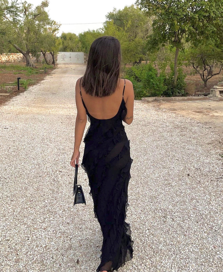 Zara - Rüschens Maxi-Kleid