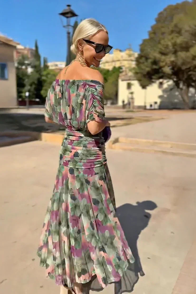 Valentina | V-Ausschnitt Maxikleid