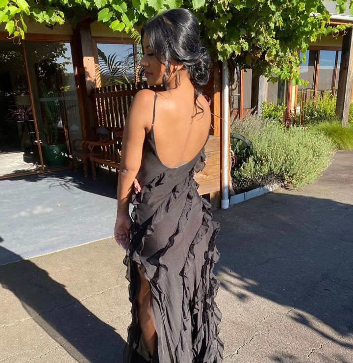 Zara - Rüschens Maxi-Kleid