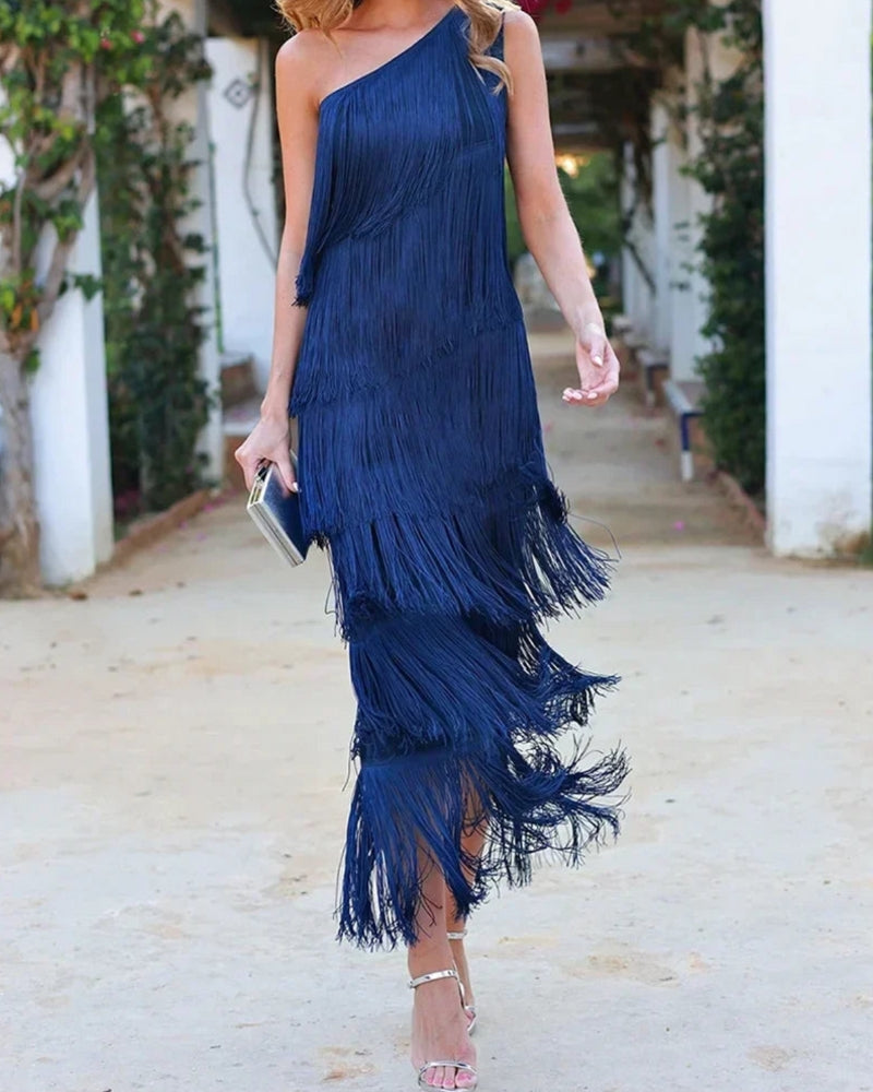 Lauren - Maxikleid mit Fransen