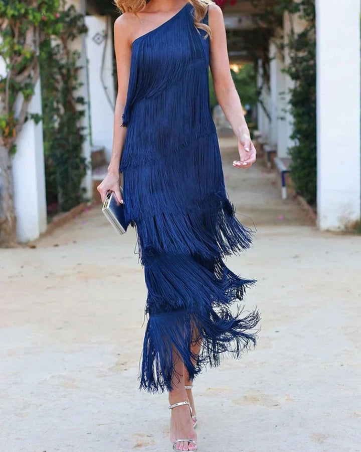Lauren - Maxikleid mit Fransen