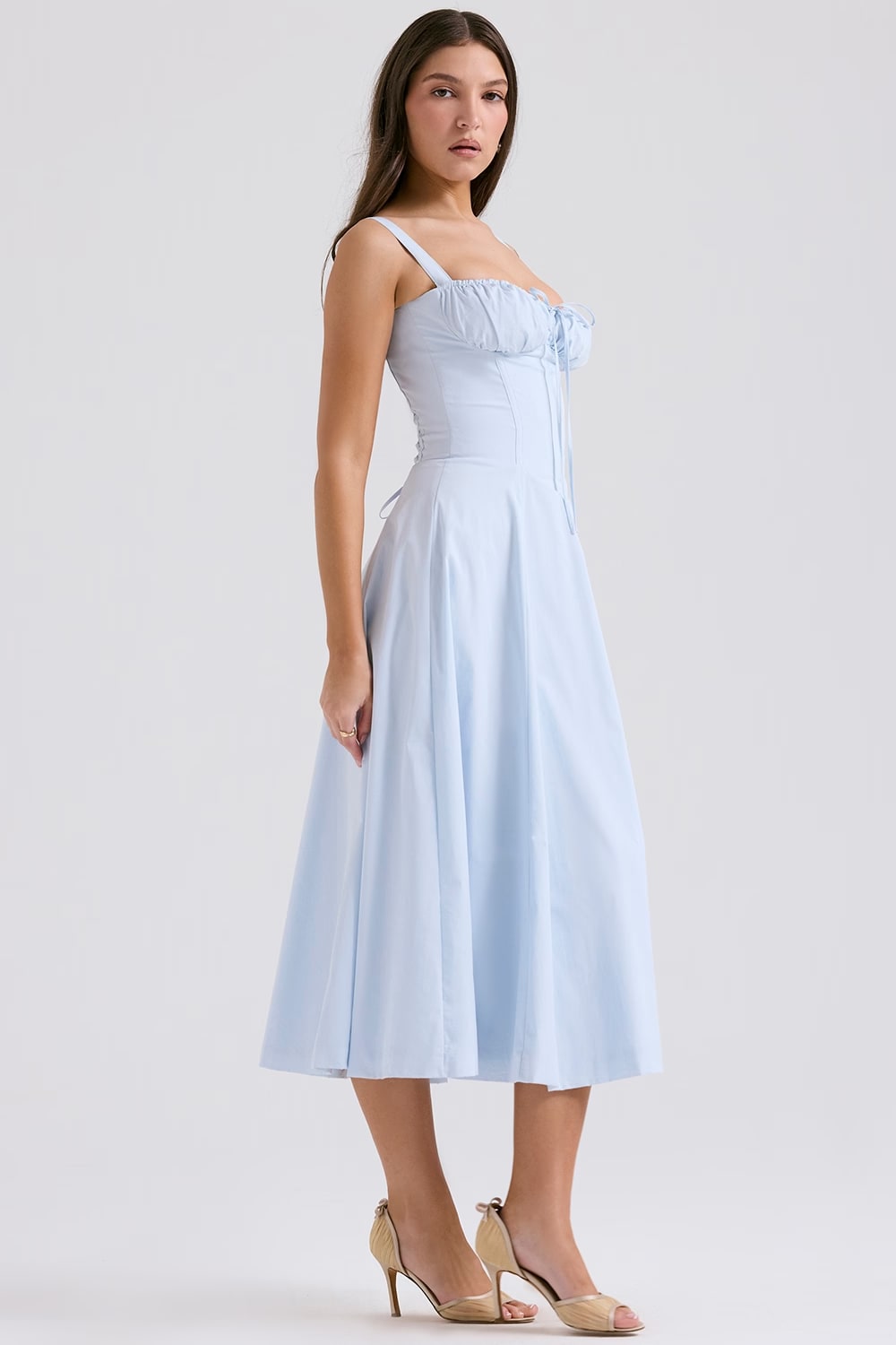 AURORA - KORSAGET MIDI-KLEID