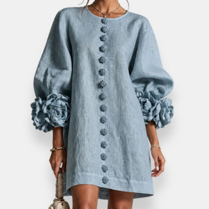 Marcelle | Blütenreliefkleid