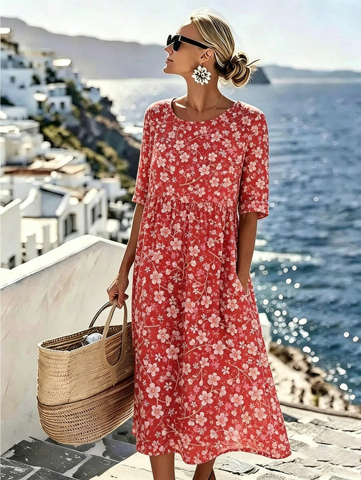 Charlotte™ - Elegantes florales Sommer-Midi-Kleid