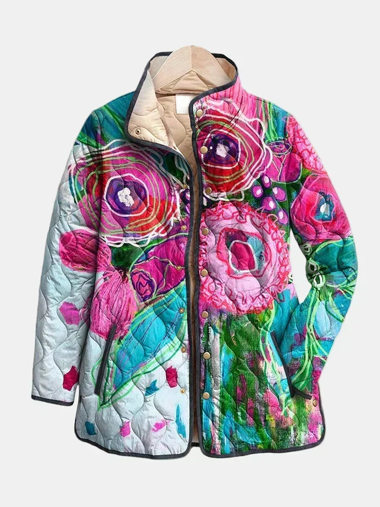 Valcor | Steppjacke Aquarell Blumen Lucie