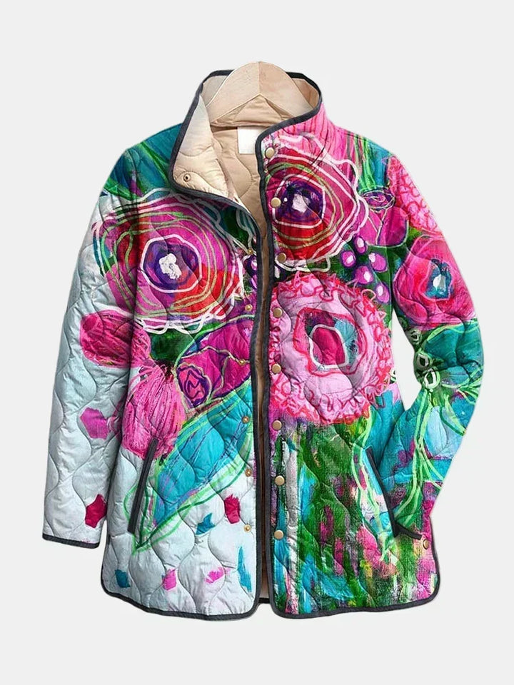 Valcor | Steppjacke Aquarell Blumen Lucie