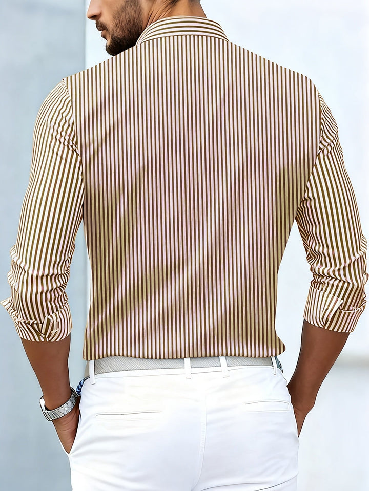 Emerson | Vintage Streifen Langarmhemd