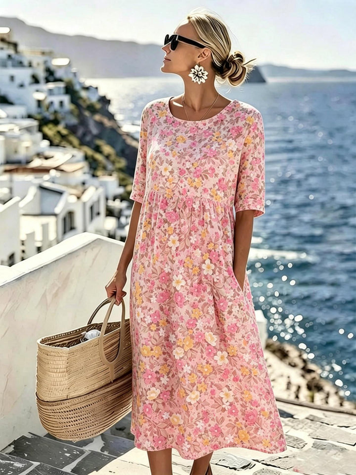Grace™ - Elegantes Floral Sommer-Midi-Kleid