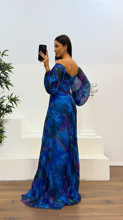 Gisselle - V-Ausschnitt Maxikleid