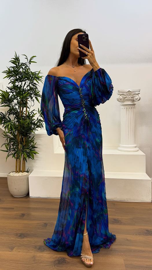Gisselle - V-Ausschnitt Maxikleid