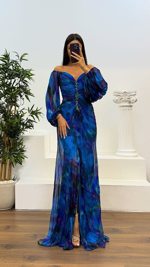 Gisselle - V-Ausschnitt Maxikleid