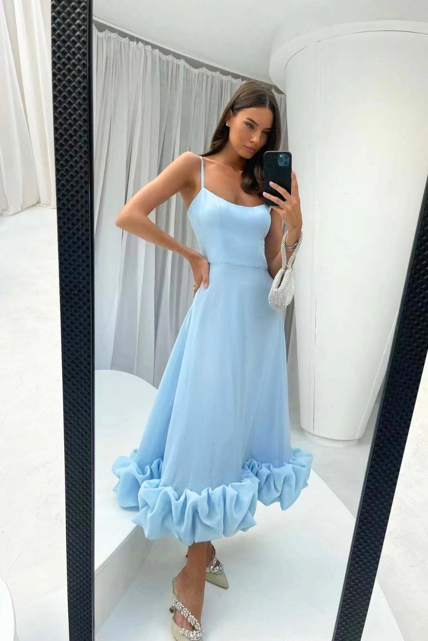 Blair - Anmutiges Fliessendes Midi-Kleid