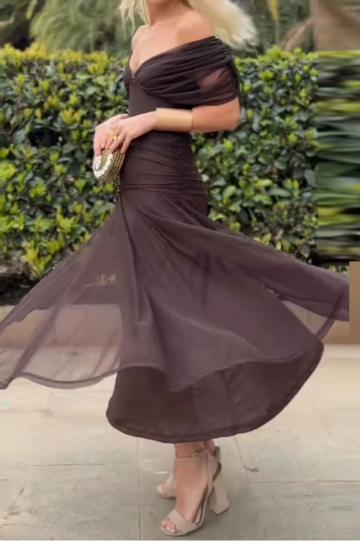 Valentina | V-Ausschnitt Maxikleid