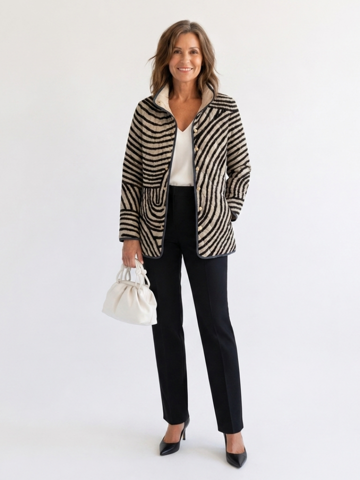Valcor | Steppjacke mit gezeichneten Kreisen Léa