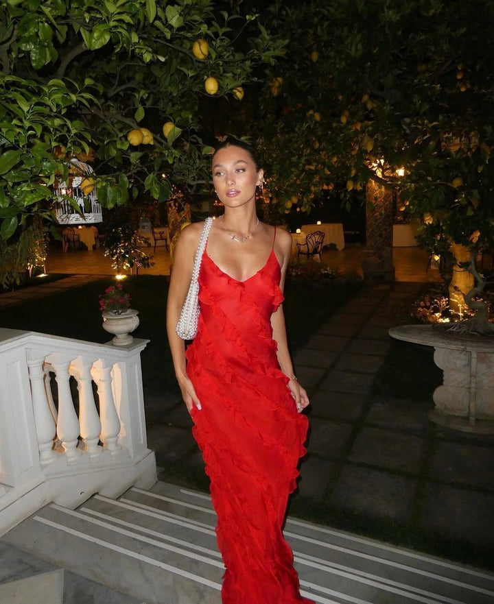 Zara - Rüschens Maxi-Kleid