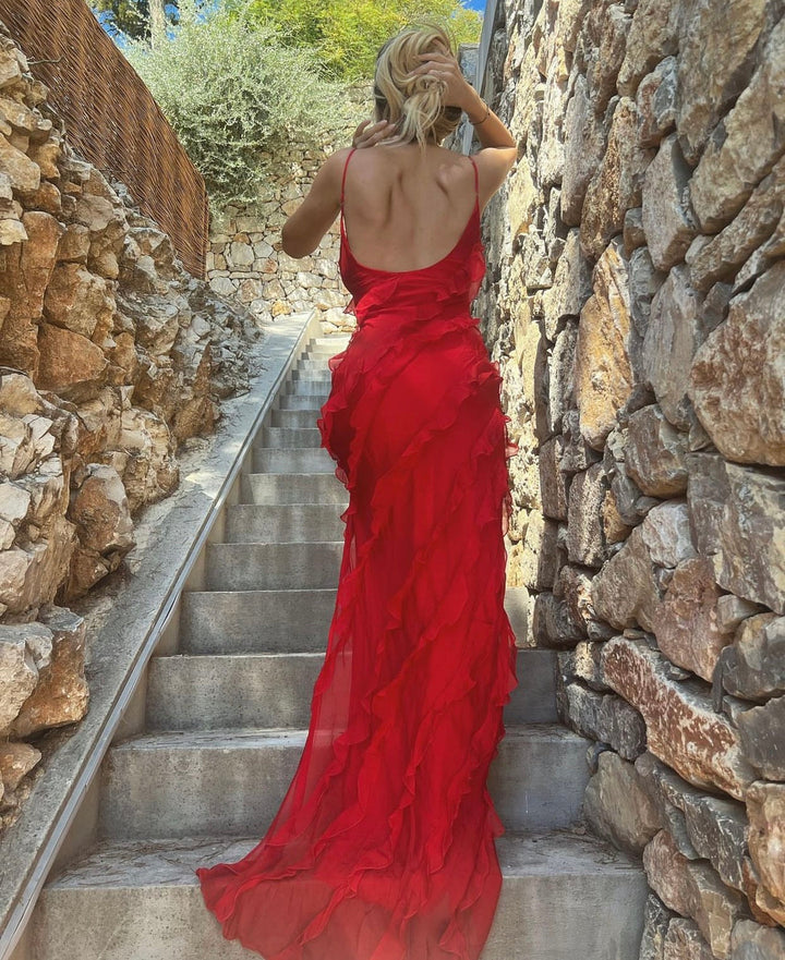 Zara - Rüschens Maxi-Kleid