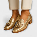 Isolde - Pantofole lucide color oro