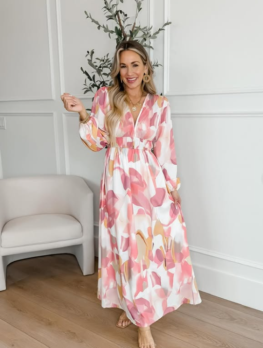 Elise - Florales Charme Maxikleid
