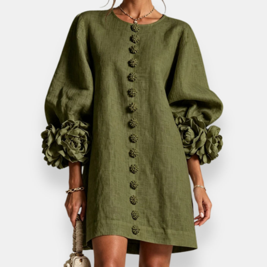 Marcelle | Blütenreliefkleid
