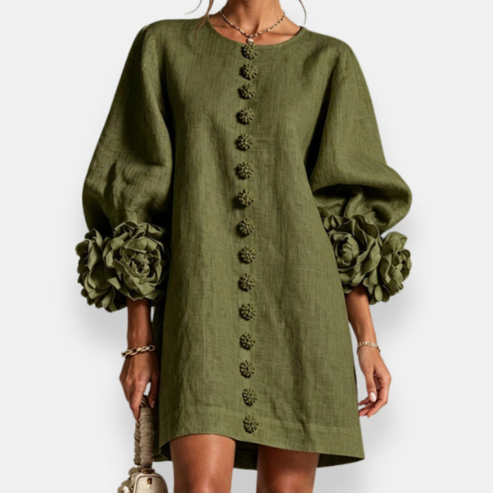 Marcelle | Blütenreliefkleid