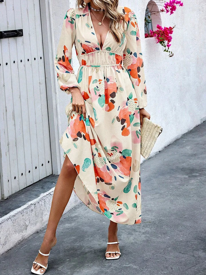 Elise - Florales Charme Maxikleid