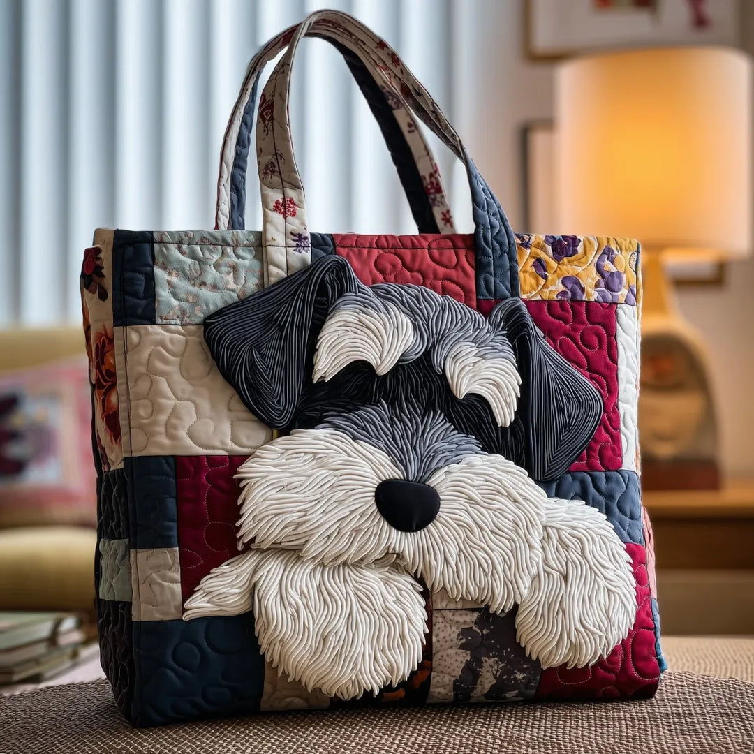 Handgefertigte Tasche mit Schnauzer
