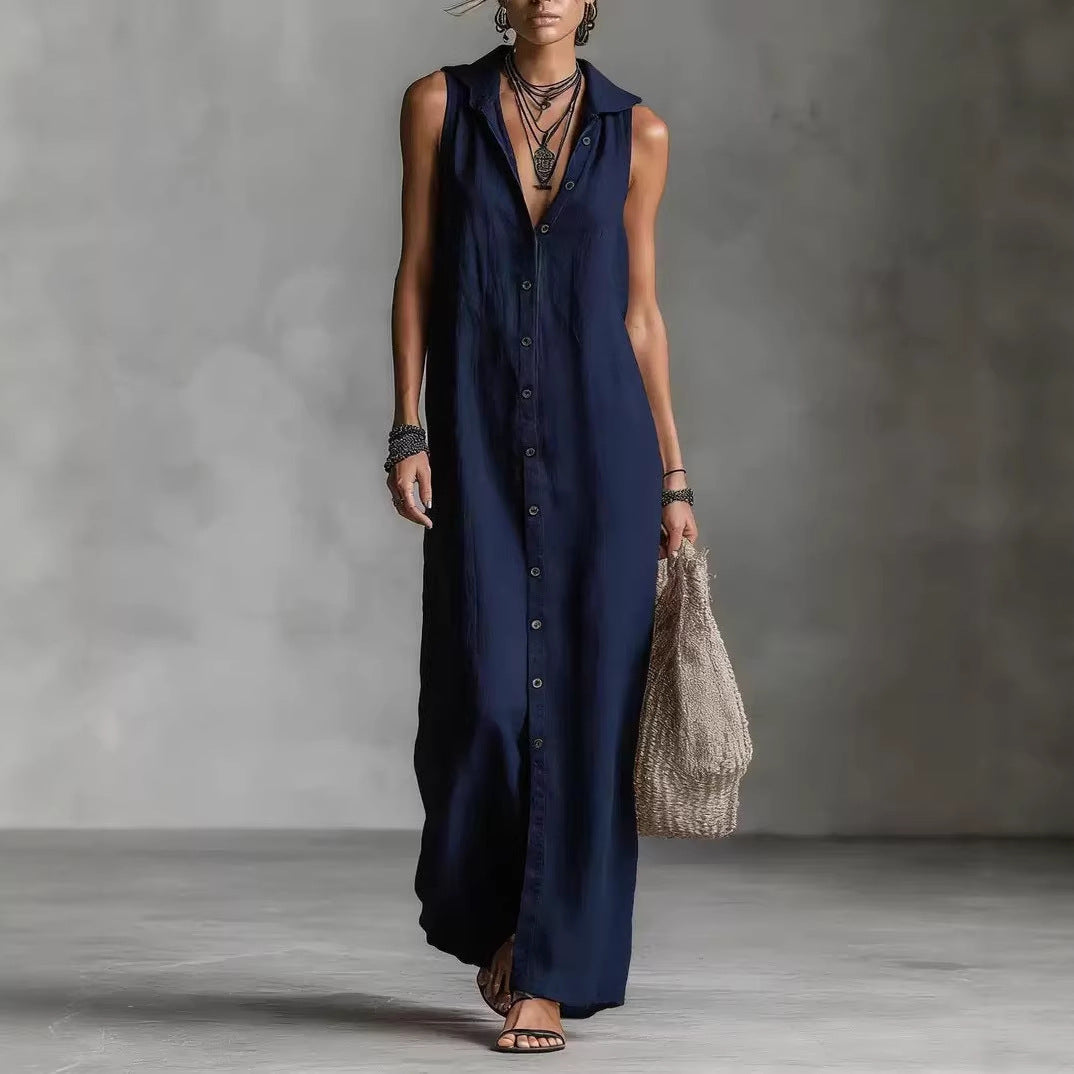 Kamila | Müheloses ärmelloses Maxikleid