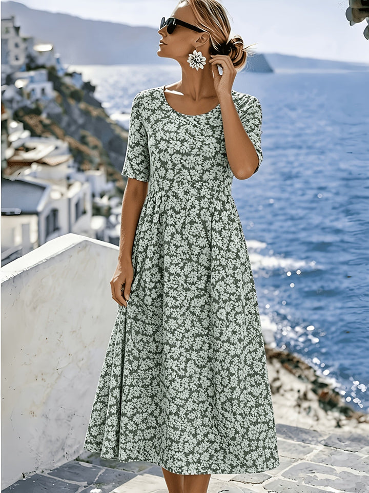Sienna™ | Elegantes Blumen-Midi-Kleid