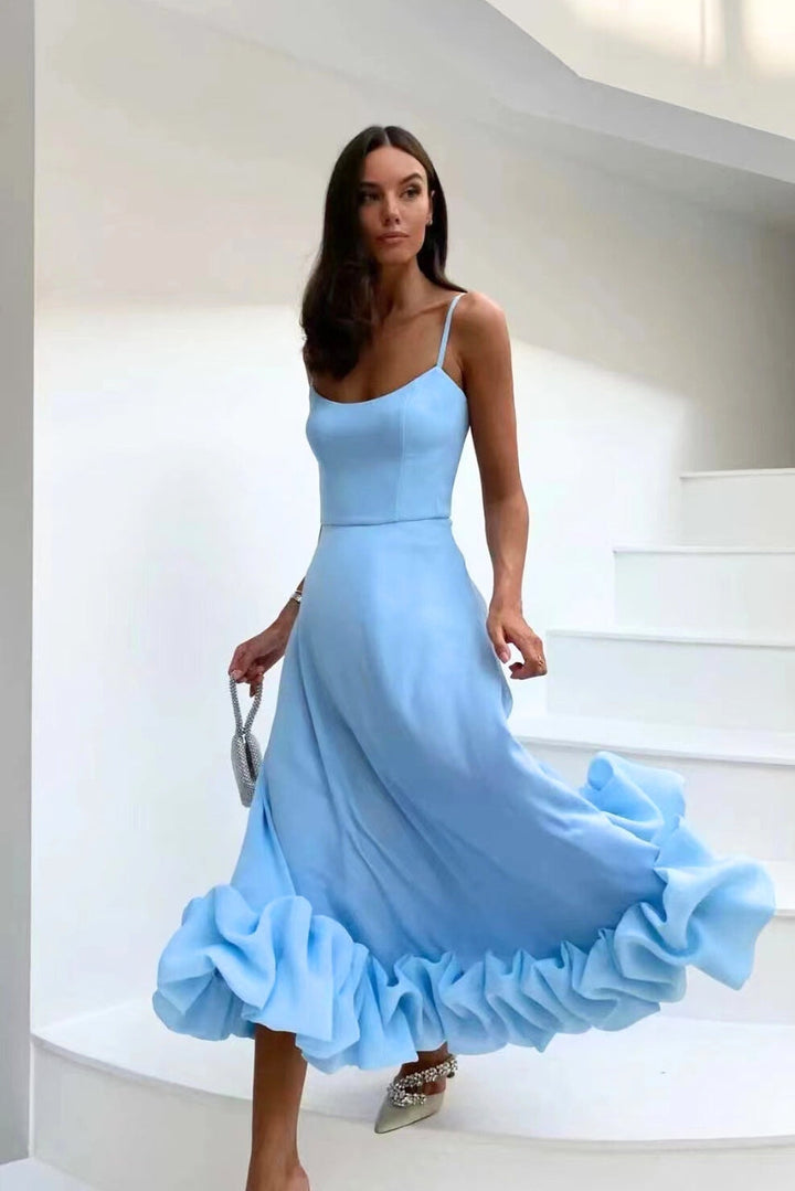 Blair - Anmutiges Fliessendes Midi-Kleid