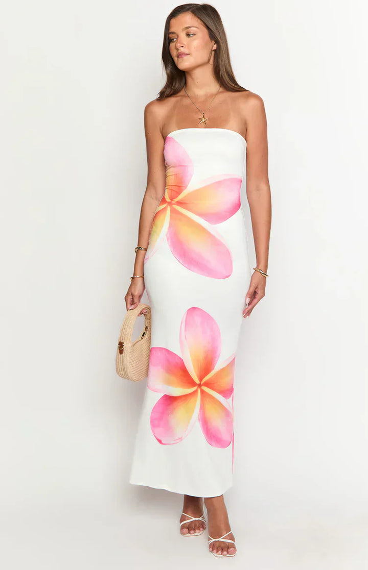 Arizona - Floral Mesh Maxi Kleid