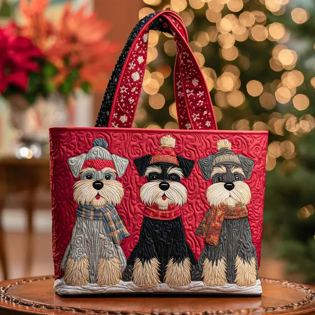 Handgefertigte Tasche mit Schnauzer