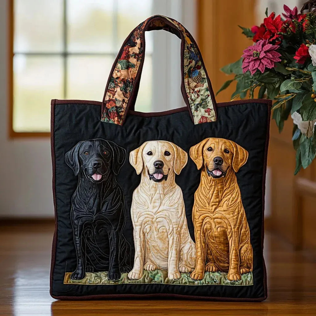 Handgefertigte Tasche mit drei Labradore