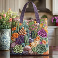 Handgefertigte Tasche mit Sukkulenten