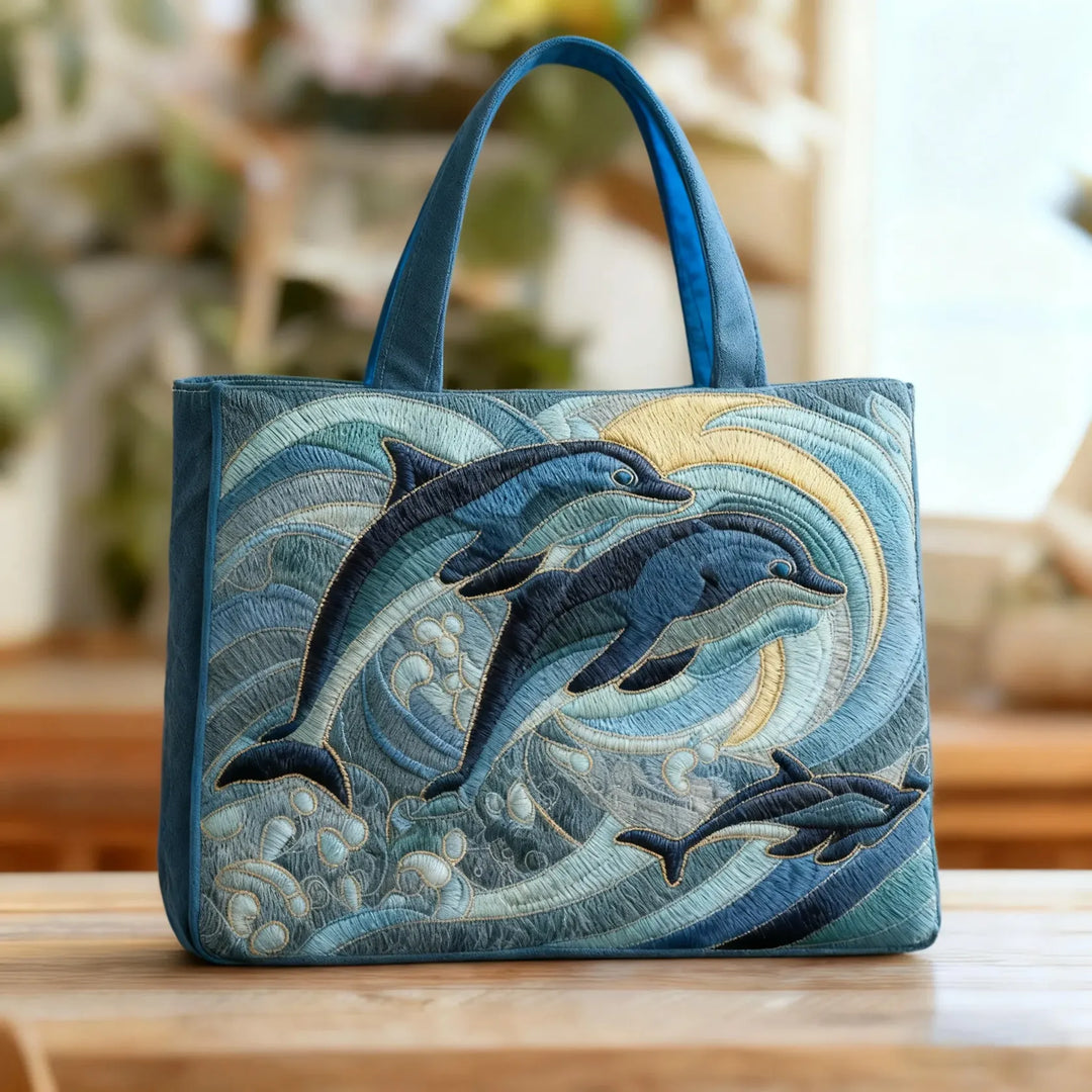 Handgemachte Tasche mit Delfin