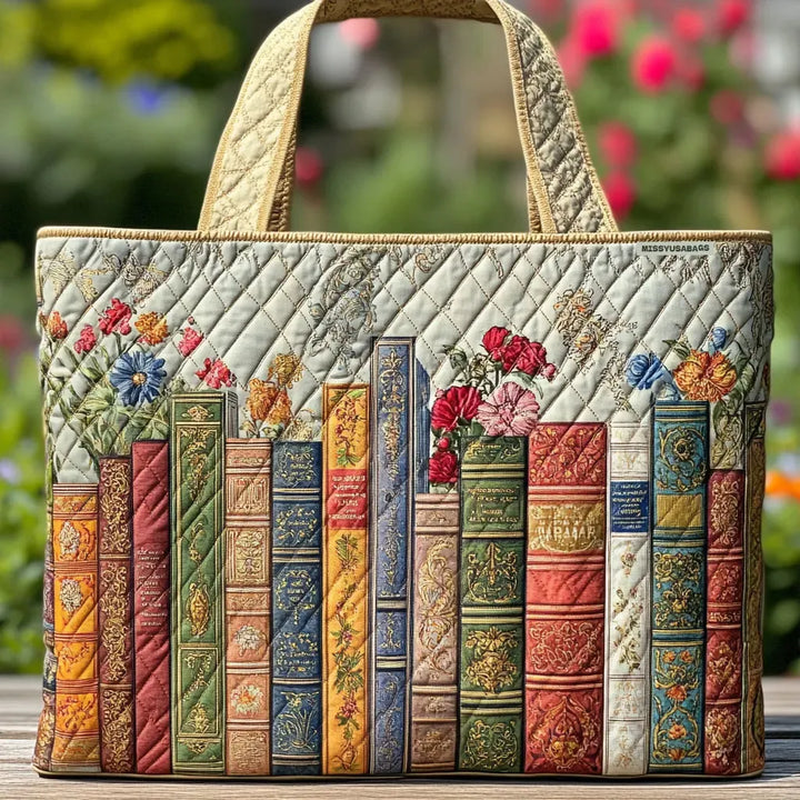 Handgefertigte Tasche mit Bibliothek