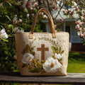 Handgefertigte Tasche mit Kreuz