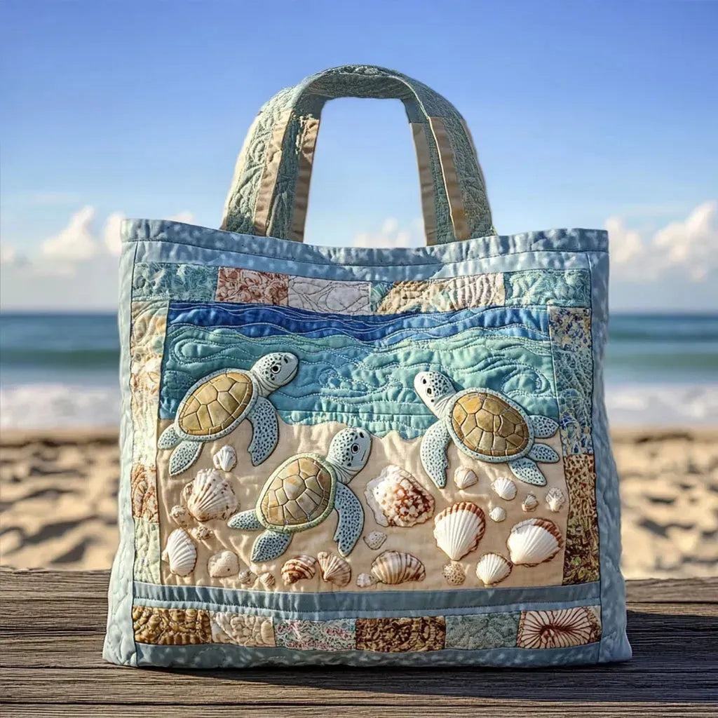 Handgefertigte Tasche mit Schildkröte
