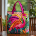 Handgefertigte Tasche mit Flamingo