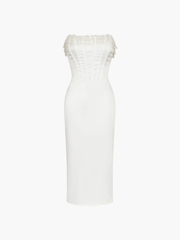Zahra - Atemhaftes Satin-Midi-Kleid