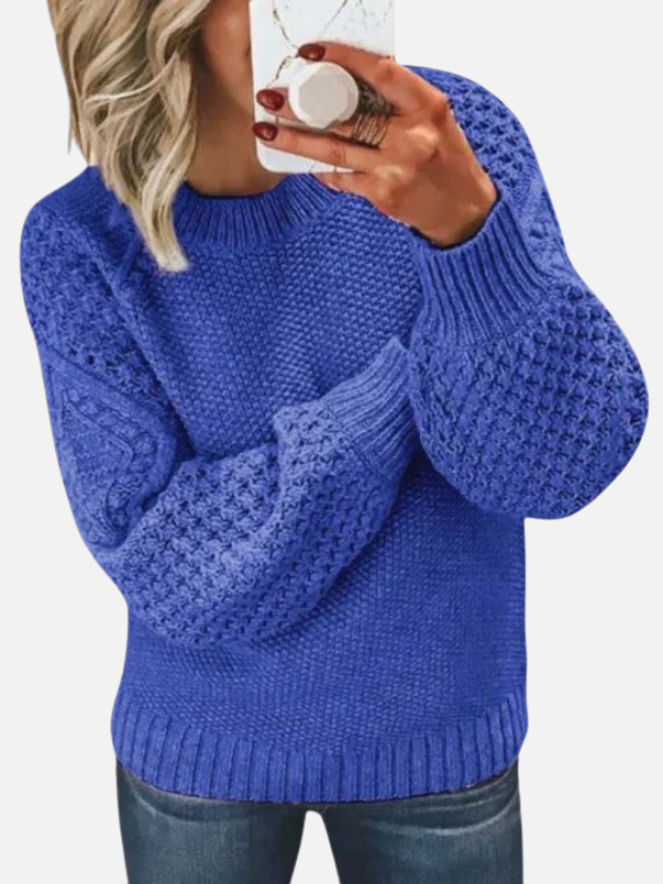 Anna | Weicher Grobstrickpullover mit Rundhalsausschnitt
