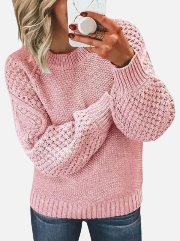 Anna | Weicher Grobstrickpullover mit Rundhalsausschnitt