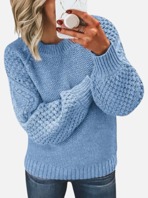 Anna | Weicher Grobstrickpullover mit Rundhalsausschnitt