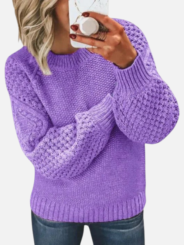 Anna | Weicher Grobstrickpullover mit Rundhalsausschnitt