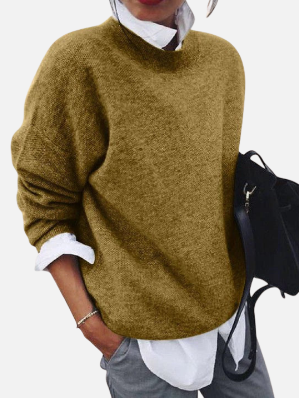 Maria | Weiche Strickbluse mit Rundhalsausschnitt