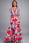 Elisa - Elegantes Wickel-Maxikleid mit Blumen