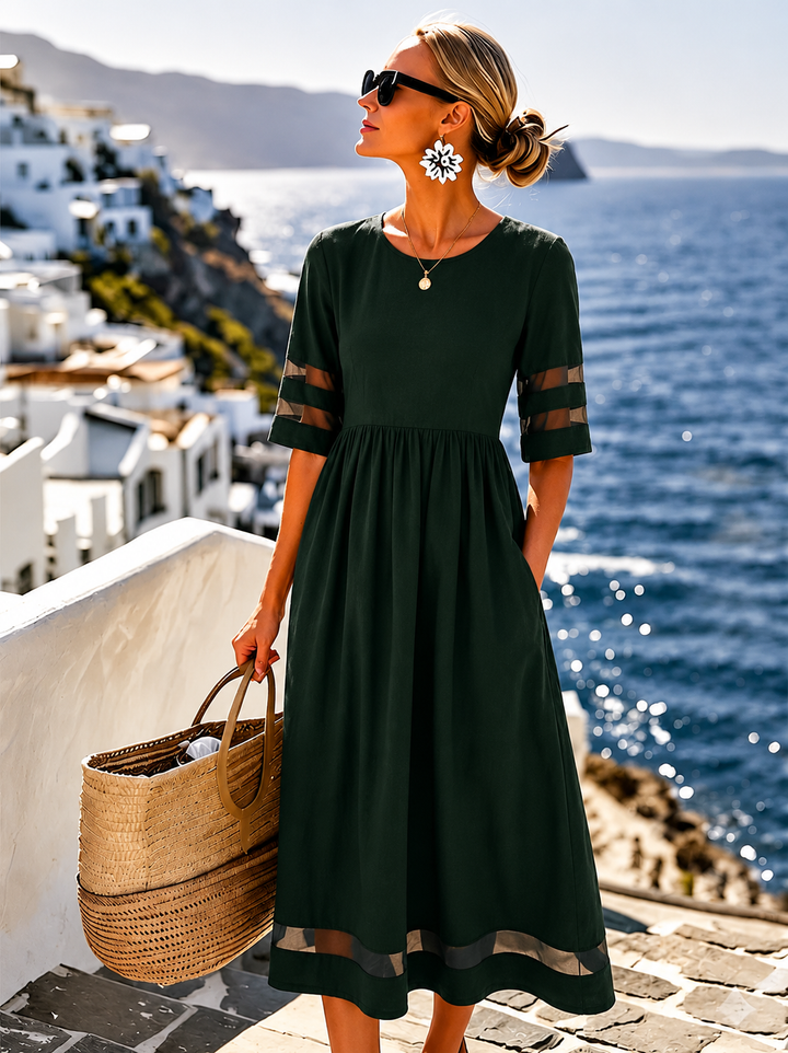 Cerelia | Figurbetontes Midi-Kleid mit Bauchweg-Effekt