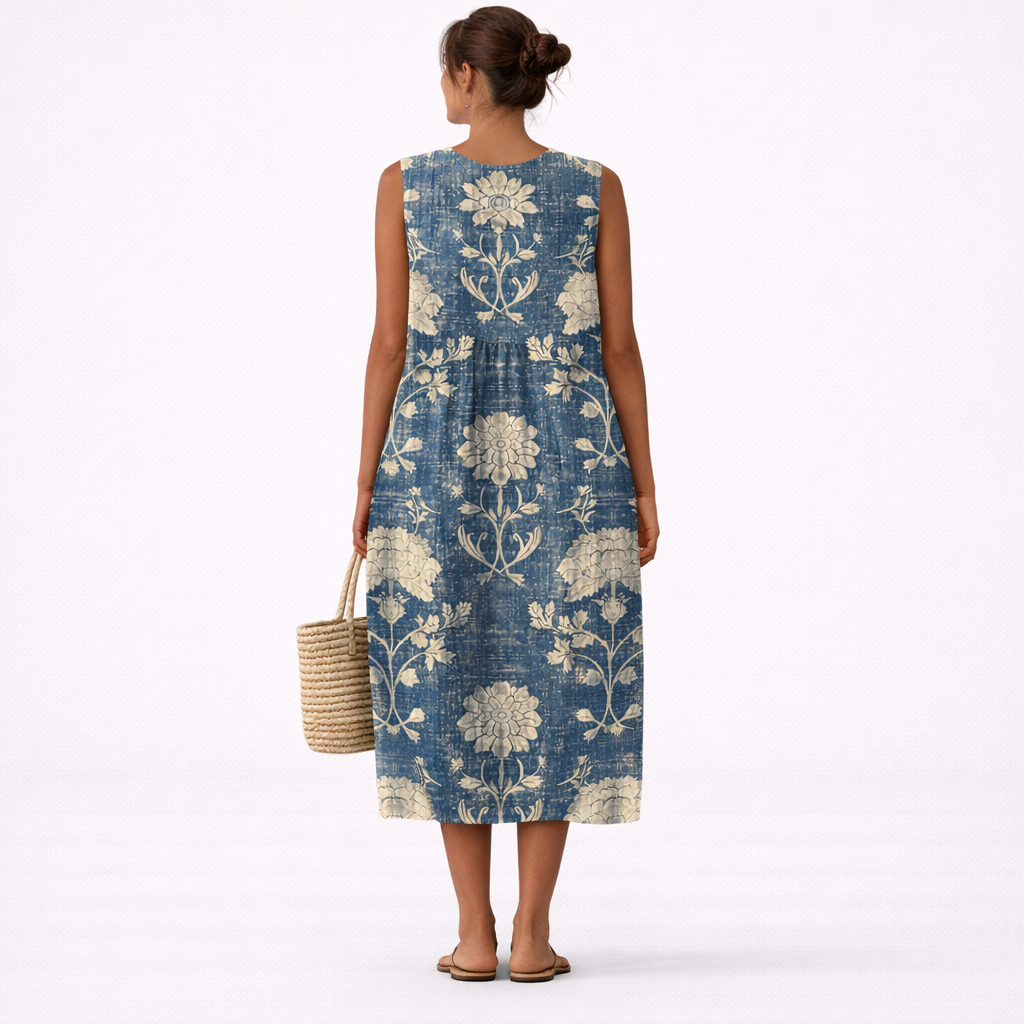 Alberte™ | Klassisches Midi-Blumenkleid