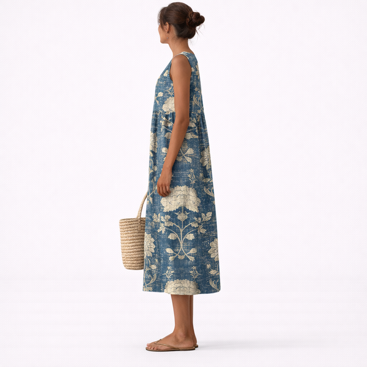 Alberte™ | Klassisches Midi-Blumenkleid