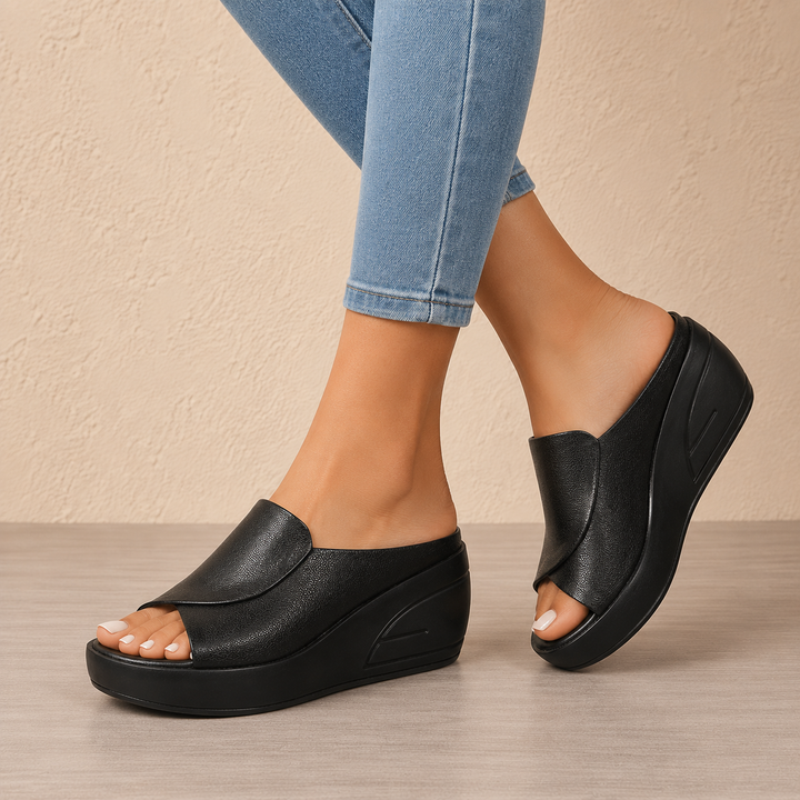 Eliza | Orthopädische Slip-On Keilsandalen